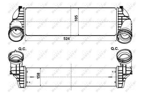 Радиатор интеркулера nrf 30359