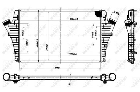 Радиатор интеркулера nrf 30475