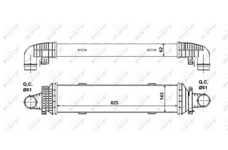 Радіатор інтеркулера nrf 30504