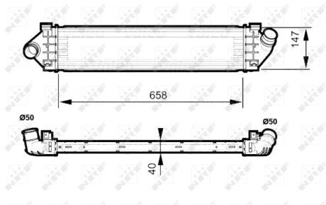 Радиатор интеркулера nrf 30515