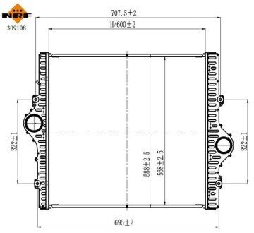 Радіатор інтеркулера nrf 309108