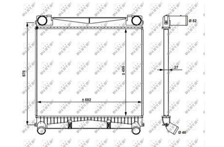 Радиатор интеркулера nrf 30911