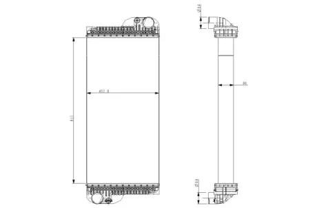 Радиатор интеркулера NRF 530004