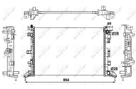 Радиатор интеркулера nrf 53066 на Рено Лагуна 3