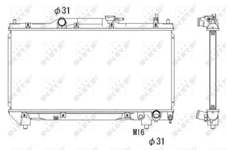 Радіатор інтеркулера nrf 53267