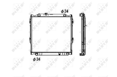 Радіатор інтеркулера nrf 53708 на Тойота Ленд крузер прадо 90