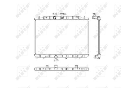 Радиатор интеркулера nrf 53762