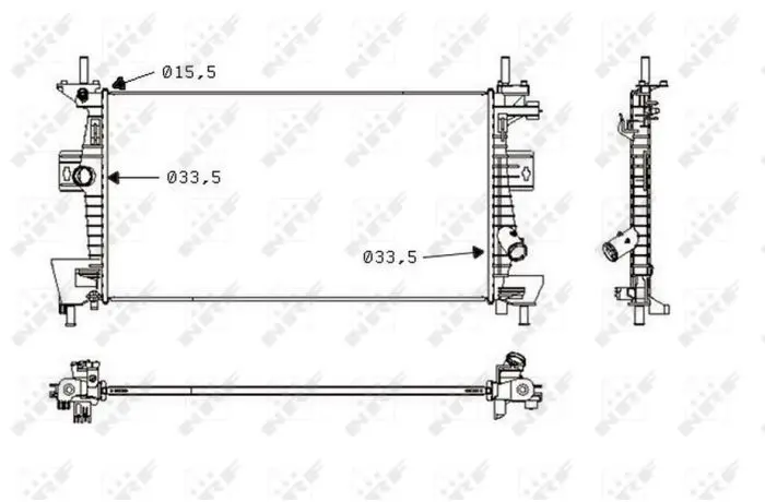 Радиатор интеркулера NRF 58487