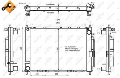 Радіатор кондиціонера nrf 350057