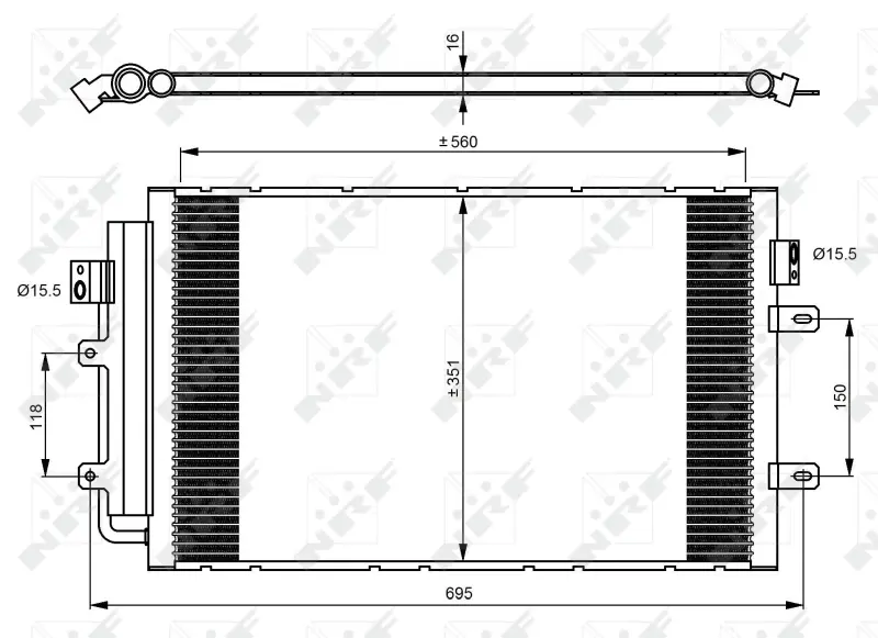 Радіатор кондиціонера NRF 350083