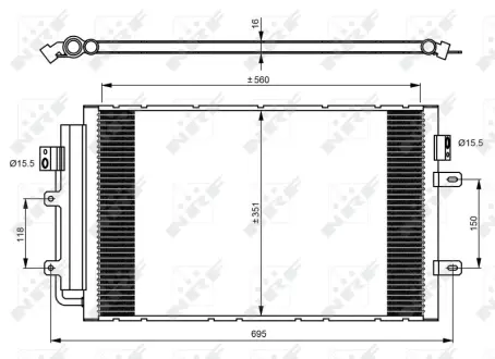 Радіатор кондиціонера NRF 350083