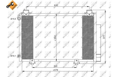 Радіатор кондиціонера nrf 35333