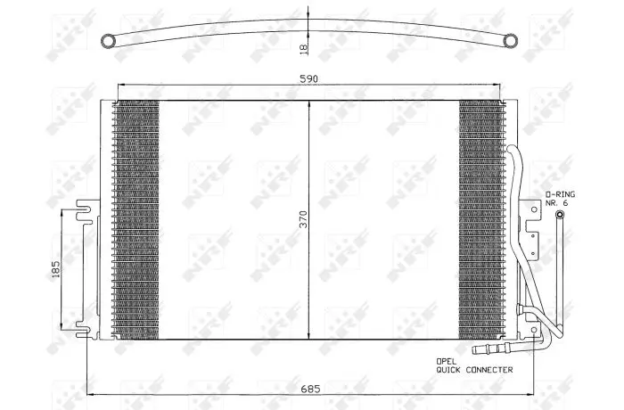 Радіатор кондиціонера NRF 35342