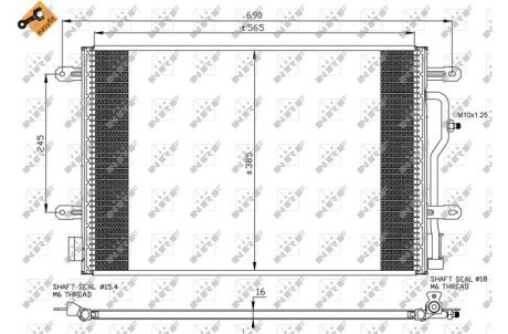 Радиатор кондиционера nrf 35465