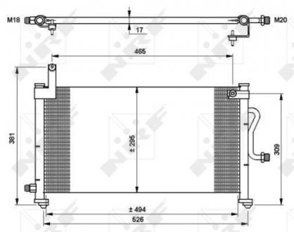 Радиатор кондиціонера nrf 35765