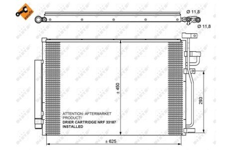 Радіатор кондиціонера nrf 35775 на Киа Кларус 1997