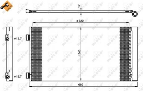 Радіатор кондиціонера nrf 35961