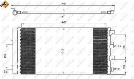 Радіатор кондиционера nrf 35969