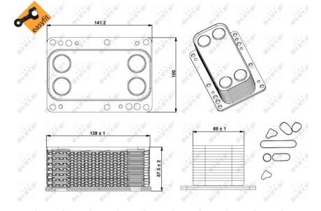 Радиатор масляный EASY FIT nrf 31339