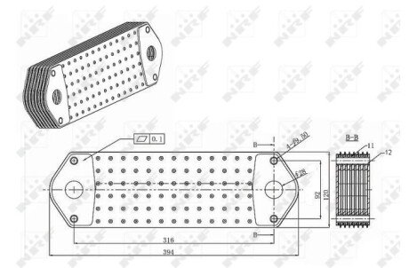 Радиатор масляный SCANIA 4 - series 164 C/480 nrf 31196