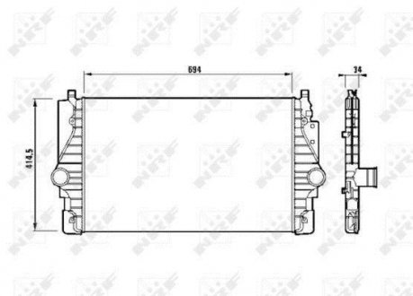 Радиатор интеркулера nrf 30873