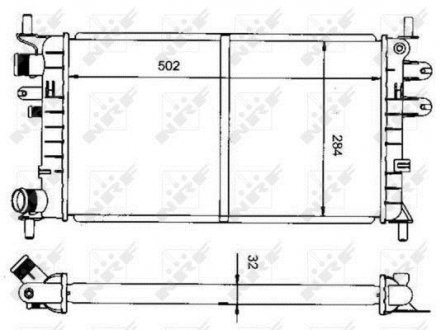 Радиатор охлаждения двигателя nrf 50100