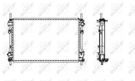 Радиатор охлаждения двигателя nrf 509696