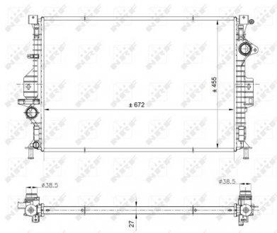 Радиатор охлаждения двигателя nrf 53812