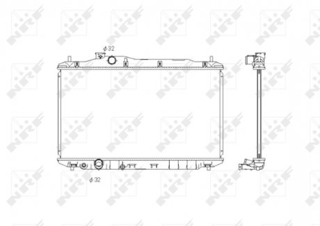 Радиатор охлаждения двигателя nrf 58323