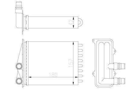 Радиатор печки (отопителя) nrf 54412