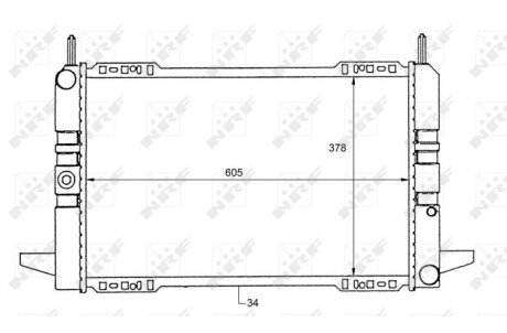 Радиатор охлаждения двигателя nrf 50111