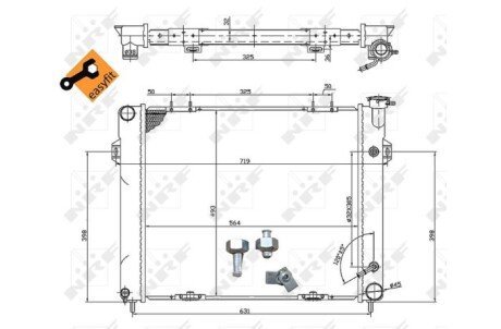 Радиатор охлаждения двигателя nrf 50202