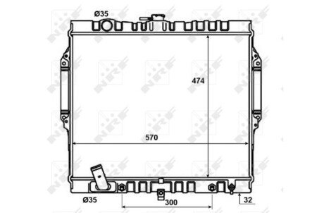 Радіатор охолодження двигуна nrf 50449