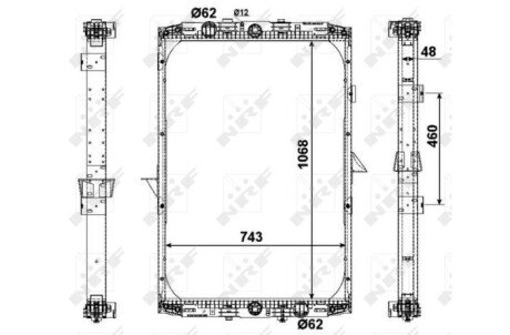 Радіатор охолодження двигуна nrf 509541