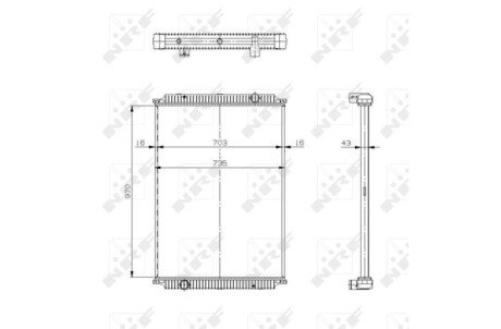 Радіатор охолодження двигуна nrf 509564