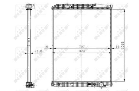 Радіатор охолодження двигуна nrf 509578
