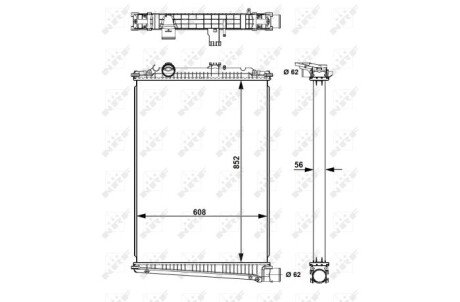 Радіатор охолодження двигуна nrf 509616