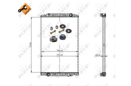 Радіатор охолодження двигуна nrf 509698