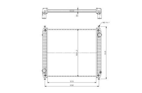 Радиатор охлаждения двигателя nrf 509779