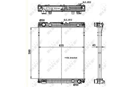 Радіатор охолодження двигуна nrf 509873