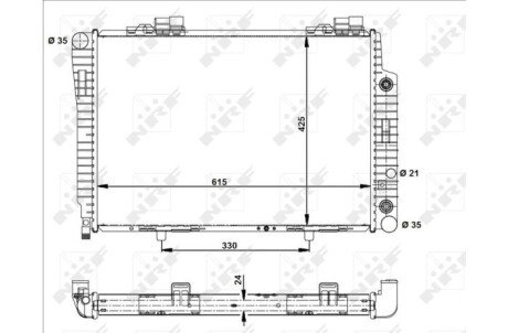 Радіатор охолодження двигуна nrf 51282