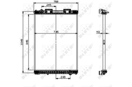 Радіатор охолодження двигуна nrf 519537