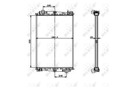 Радіатор охолодження двигуна nrf 519586
