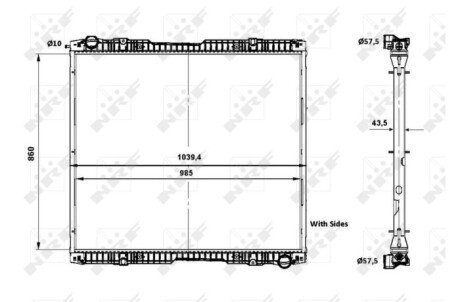 Радіатор охолодження двигуна nrf 519739