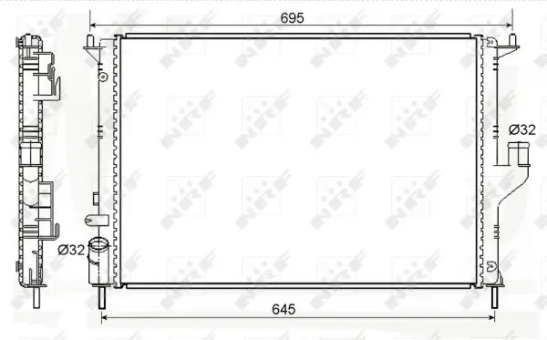 Радіатор охолодження двигуна NRF 53118A (фото 1)