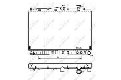 Радиатор охлаждения двигателя nrf 53259