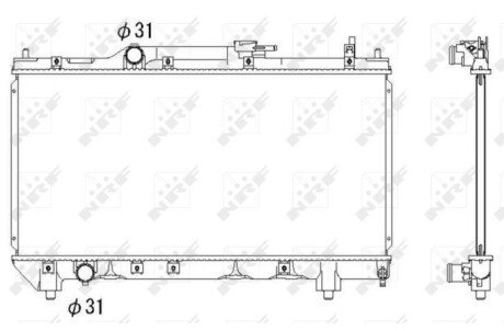 Радіатор охолодження двигуна nrf 53266