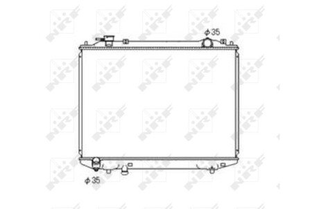 Радіатор охолодження двигуна nrf 53567