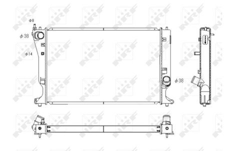 Радиатор охлаждения двигателя nrf 53767