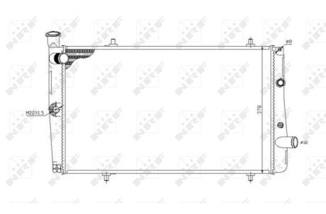 Радіатор охолодження двигуна nrf 54669 на Пежо 405